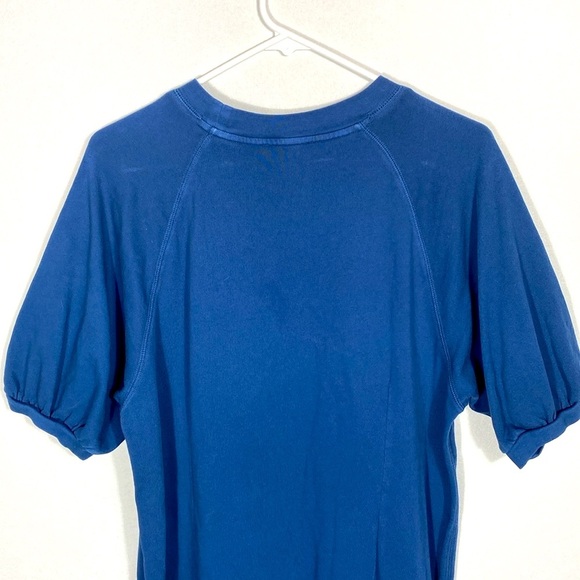 J Crew Puff Sleeve Sweatshirt Dress Blue Size Medium - Picture 12 of 13